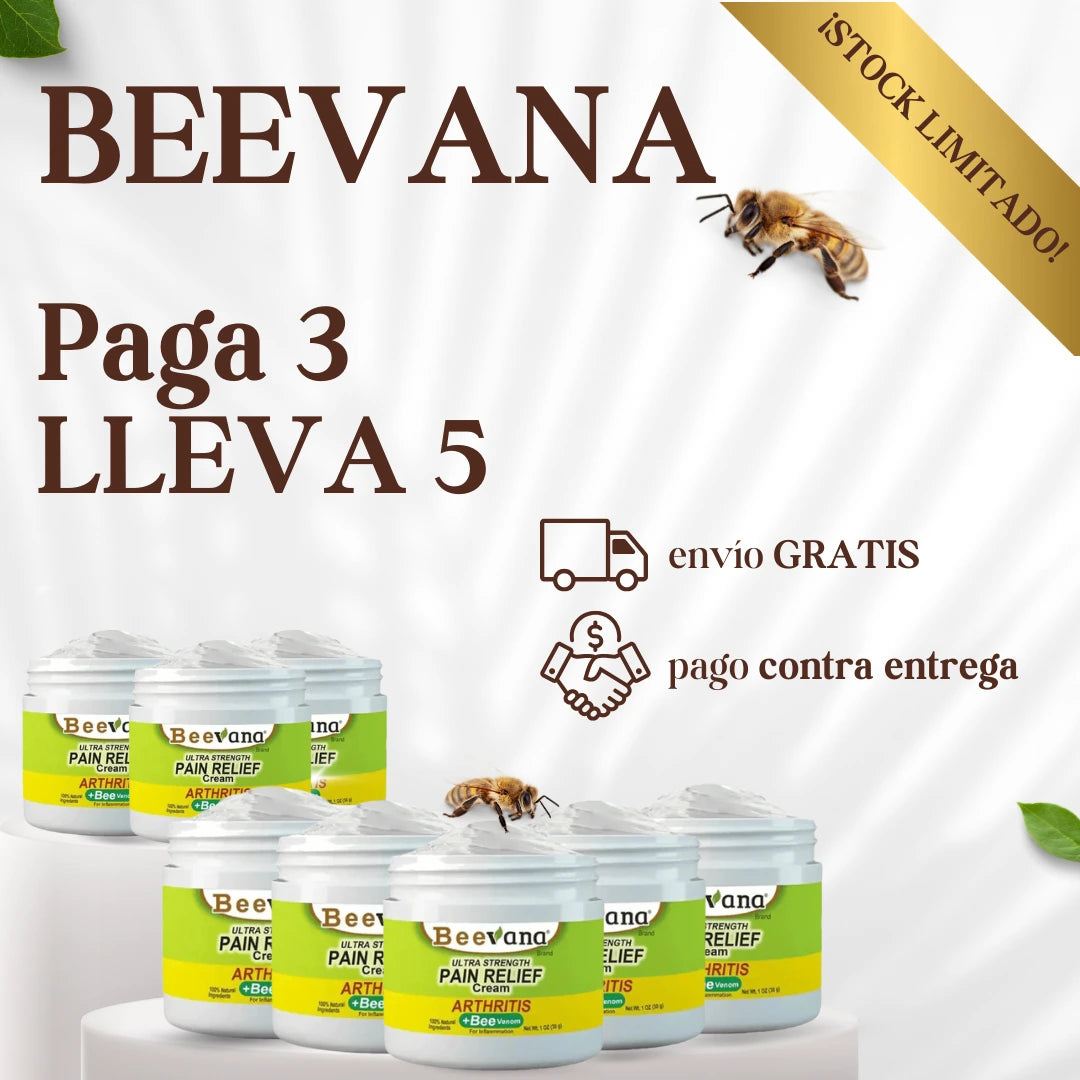 BEEVANA - Crema para articulaciones, huesos, espalda, cuello, manos y pies