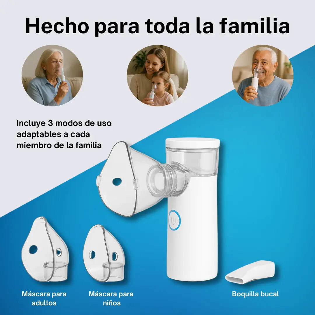 Nebula™ – Nebulizador Portátil Recargable para Adultos y Niños