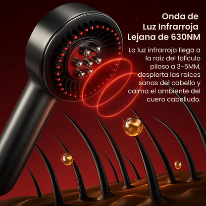 Masajeador Capilar de Luz Roja 3 en 1 Anticaida