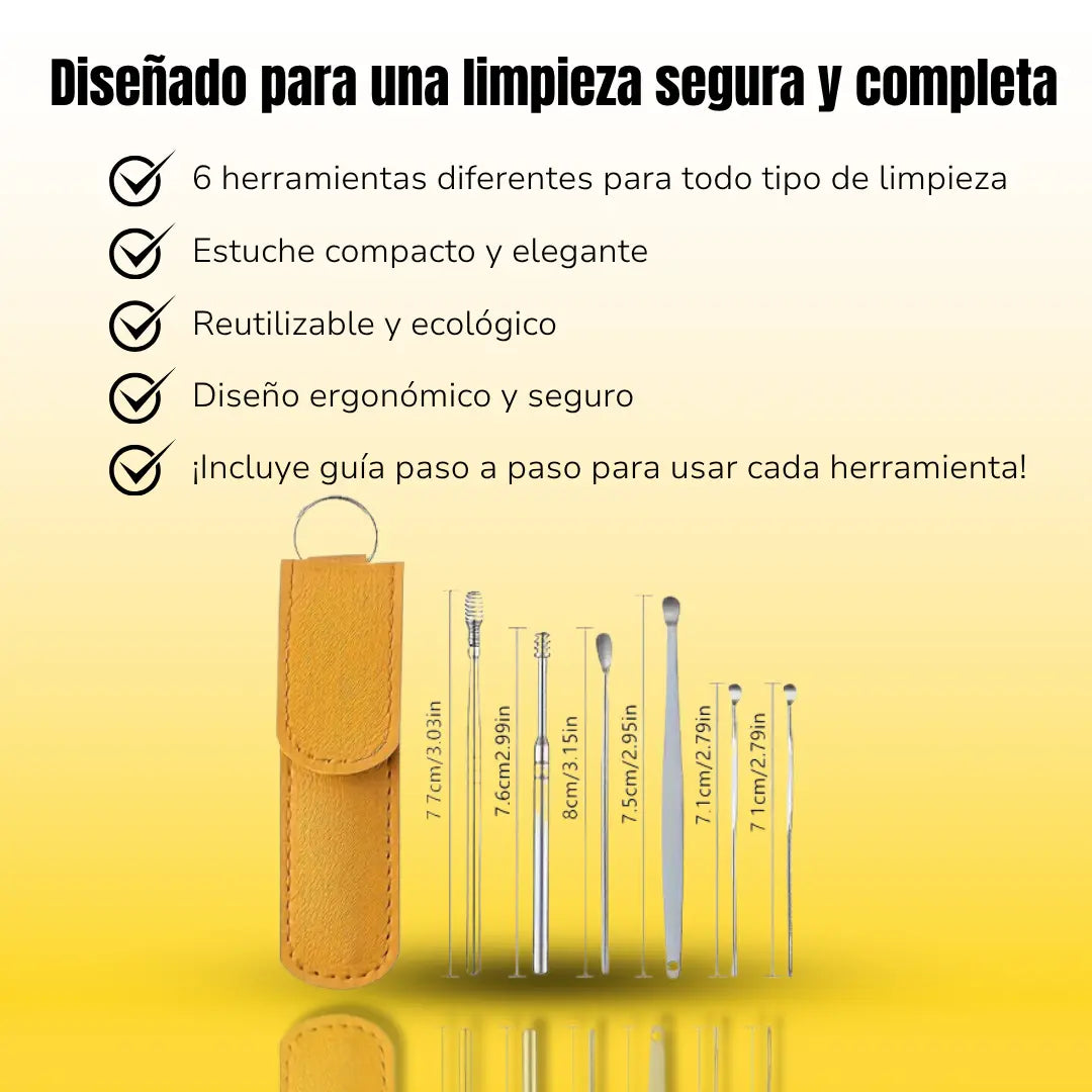Kit Profesional 6 en 1 de Limpieza de Oídos BonAlivio