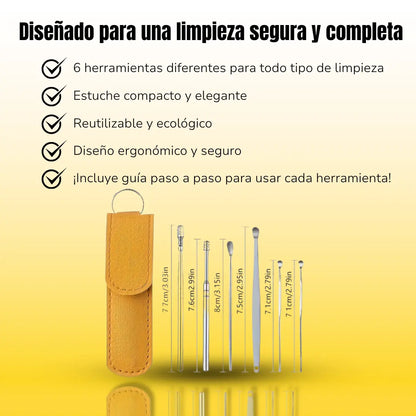 Kit Profesional 6 en 1 de Limpieza de Oídos BonAlivio
