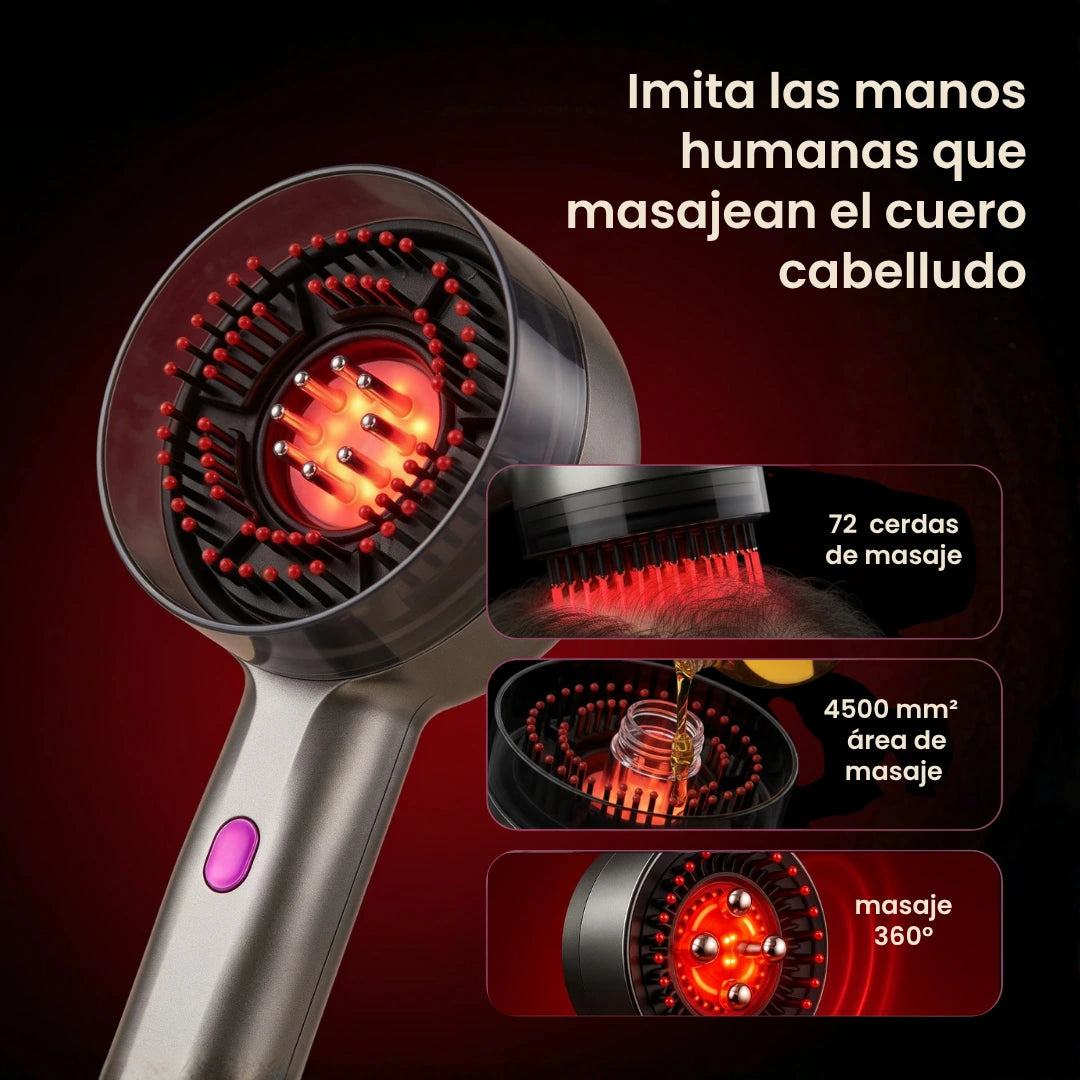 Masajeador Capilar de Luz Roja 3 en 1 Anticaida
