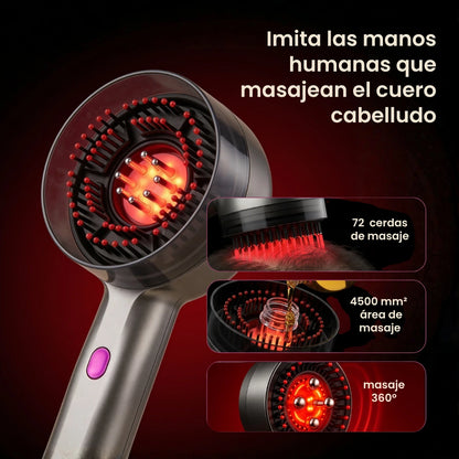 Masajeador Capilar de Luz Roja 3 en 1 Anticaida