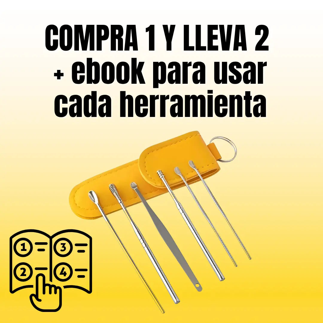 Kit Profesional 6 en 1 de Limpieza de Oídos BonAlivio