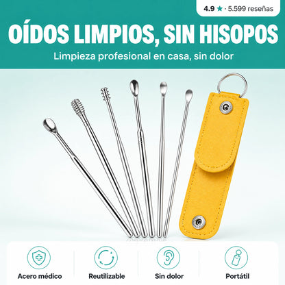 Kit Profesional 6 en 1 de Limpieza de Oídos